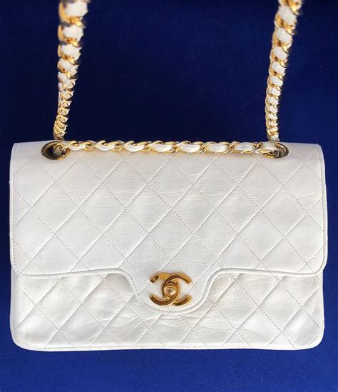 white chanel vintage tote